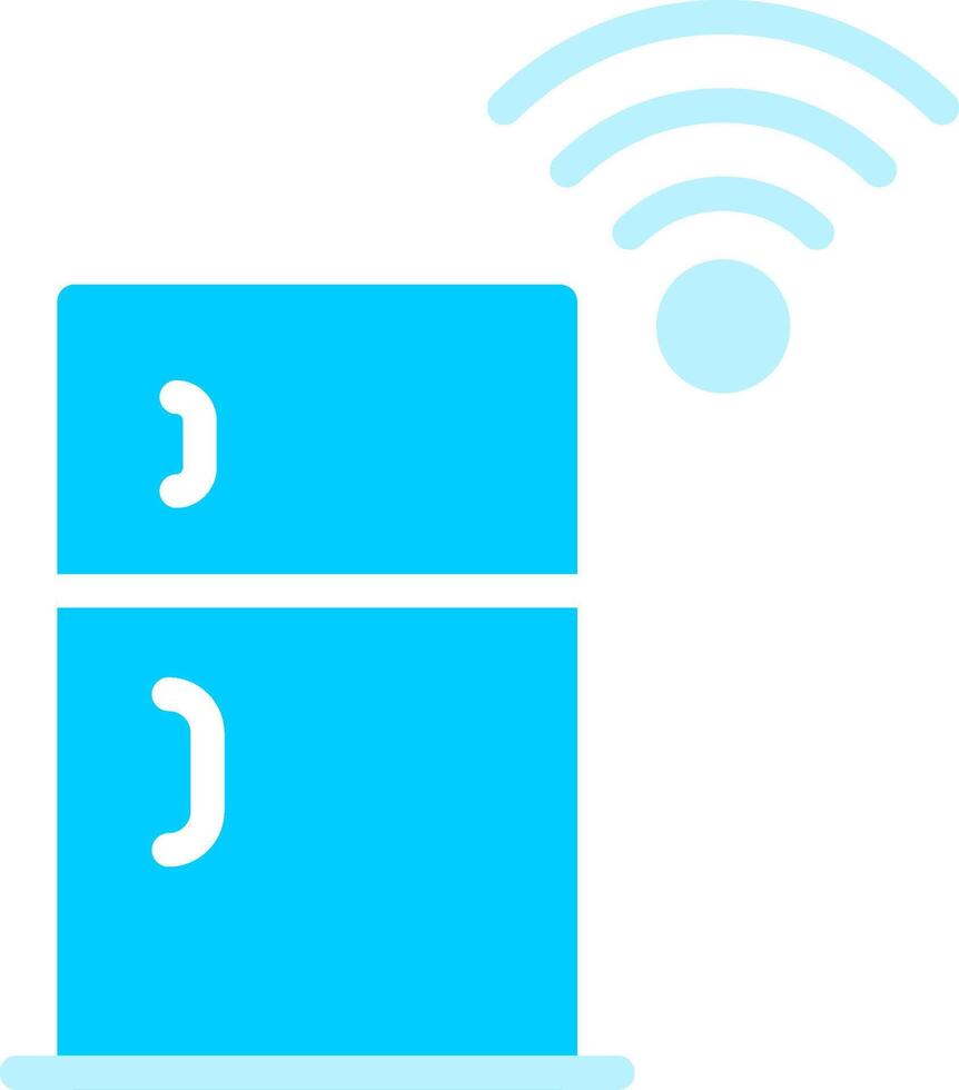 Smart Refrigerator Creative Icon Design vector