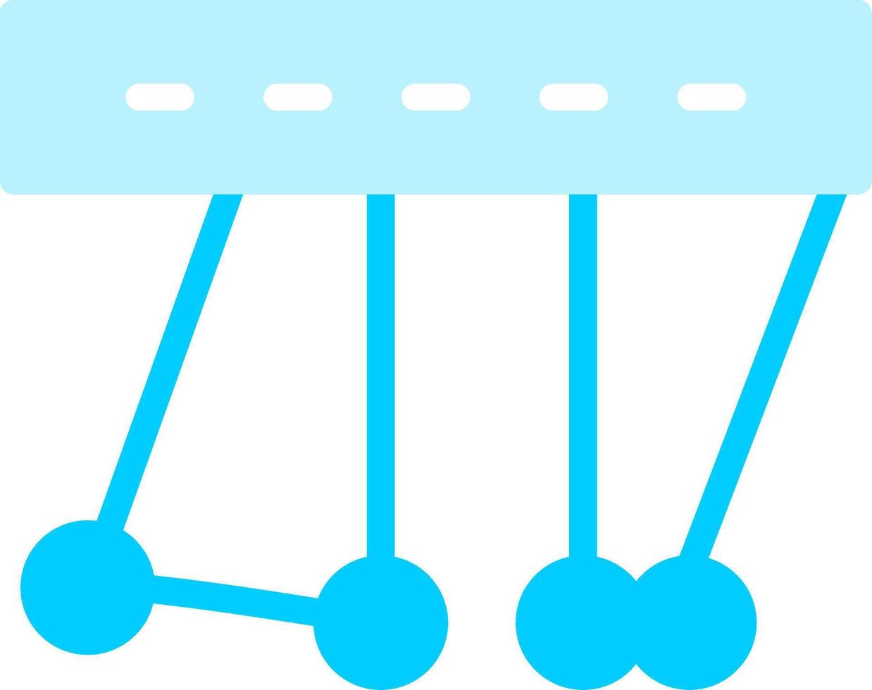 Newton Cradle Creative Icon Design vector