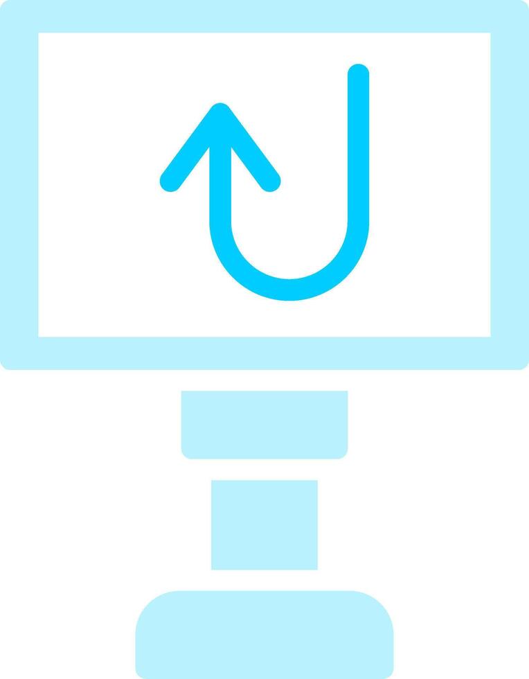 U Turn Creative Icon Design vector