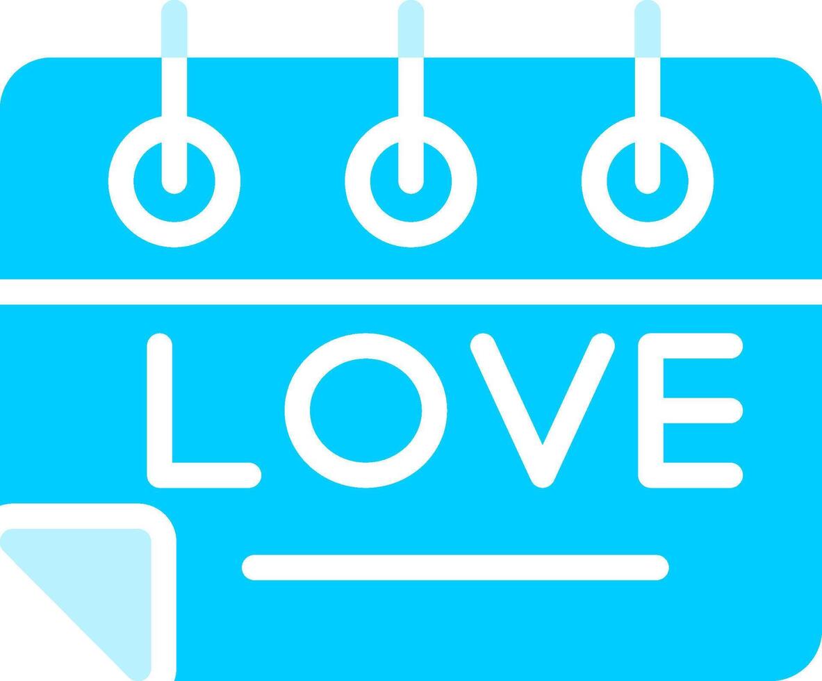 Love Calendar Creative Icon Design vector