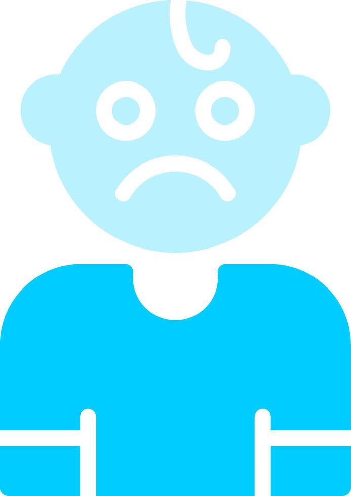 Sad Baby Creative Icon Design vector