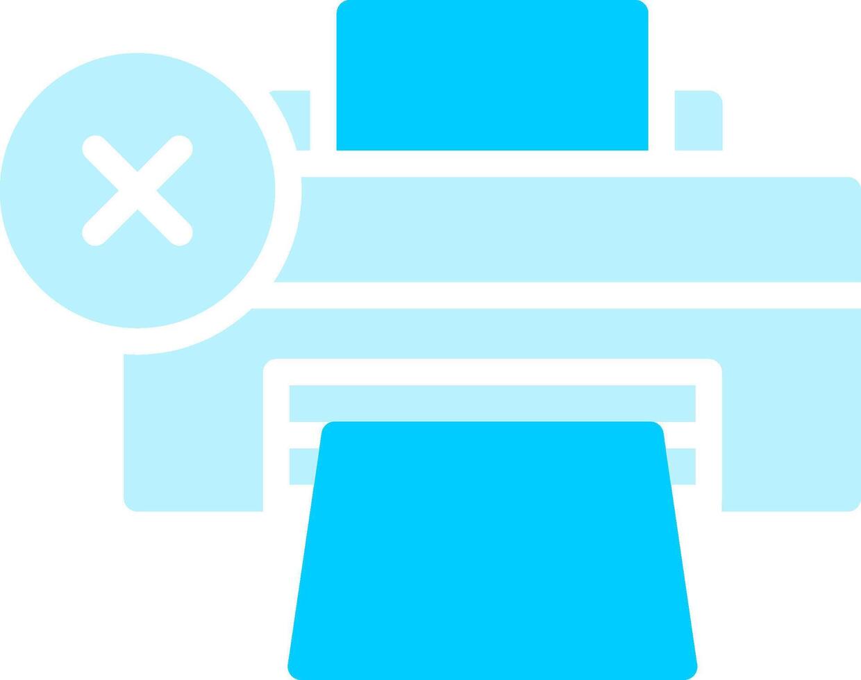 Printer Error Creative Icon Design vector