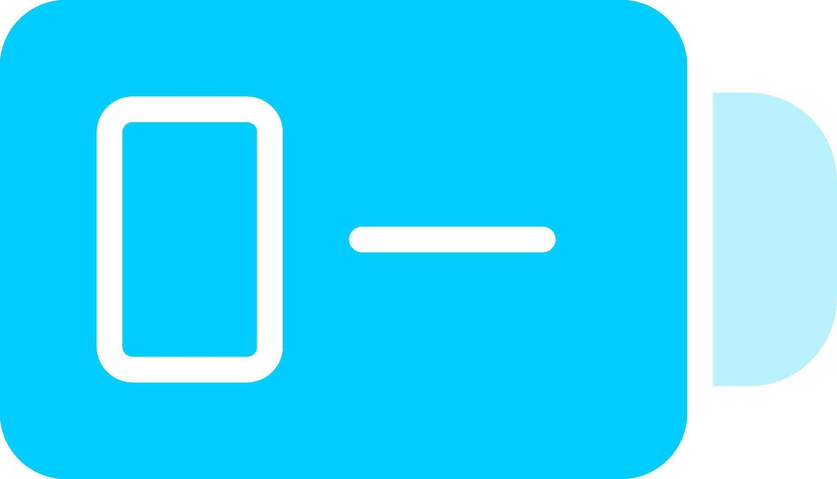 Low Battery Creative Icon Design vector