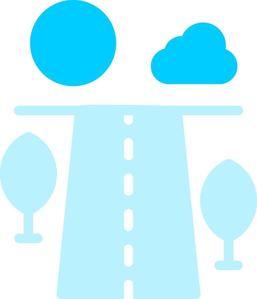 Road Landscape Creative Icon Design vector