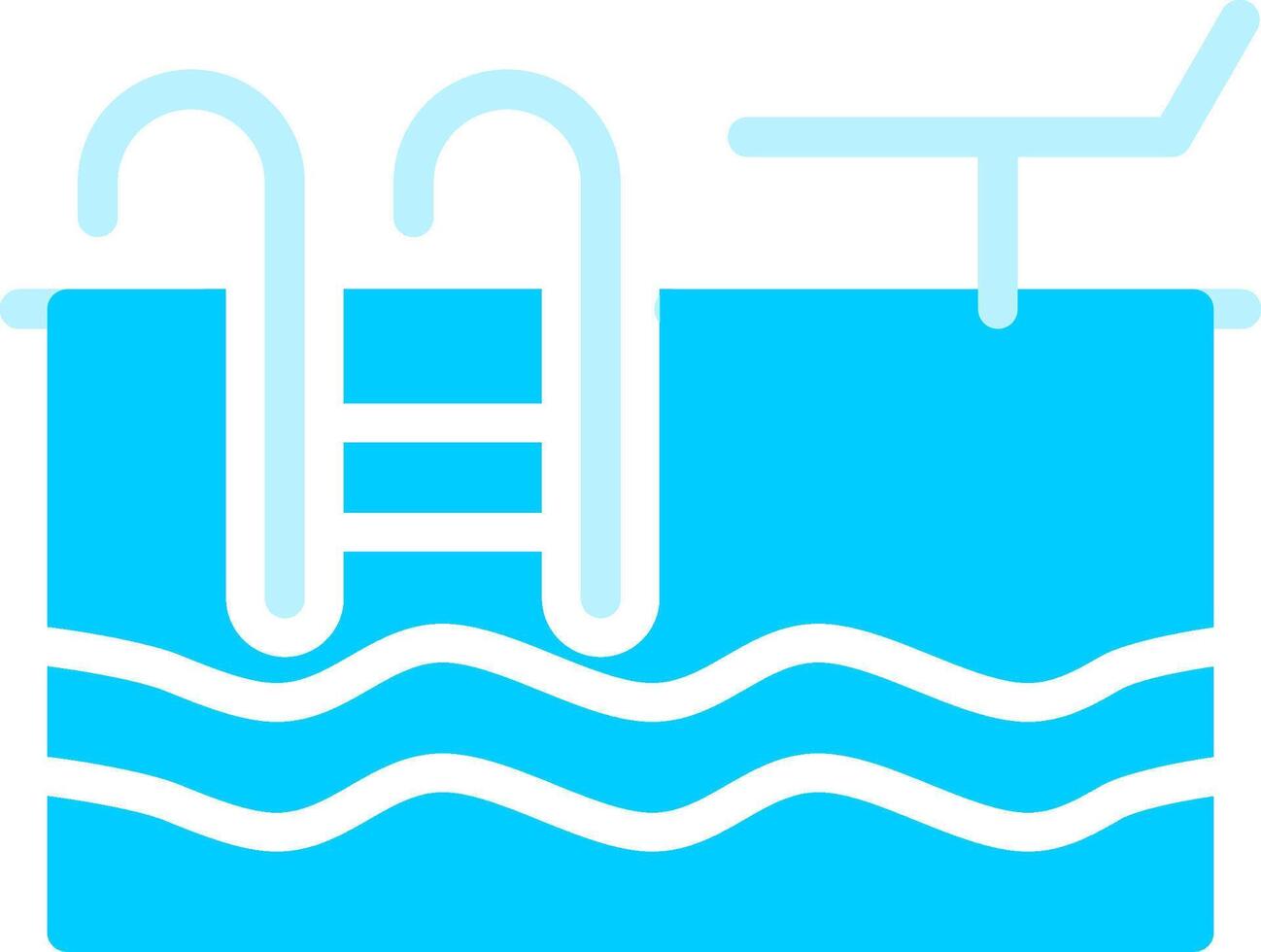 Swimming Pool Creative Icon Design vector