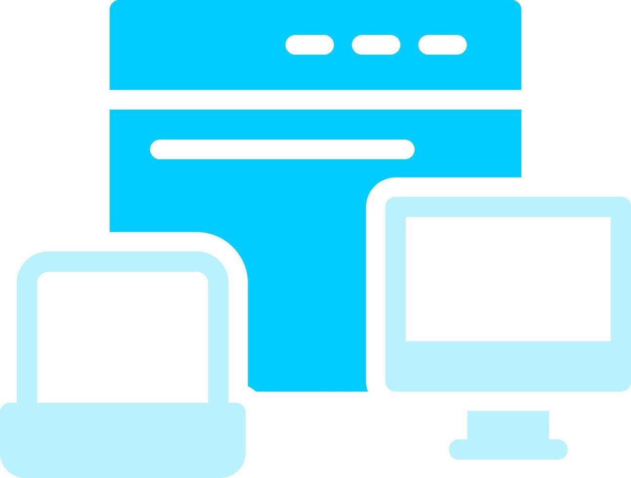 Responsive Design Creative Icon Design vector