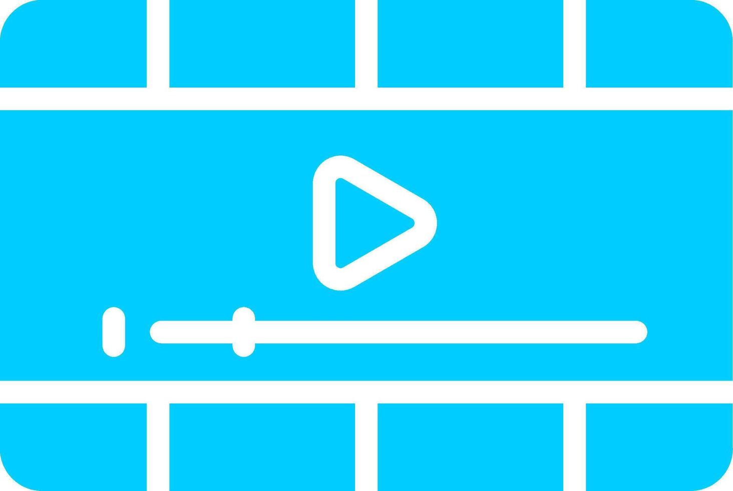 Video Player Creative Icon Design vector