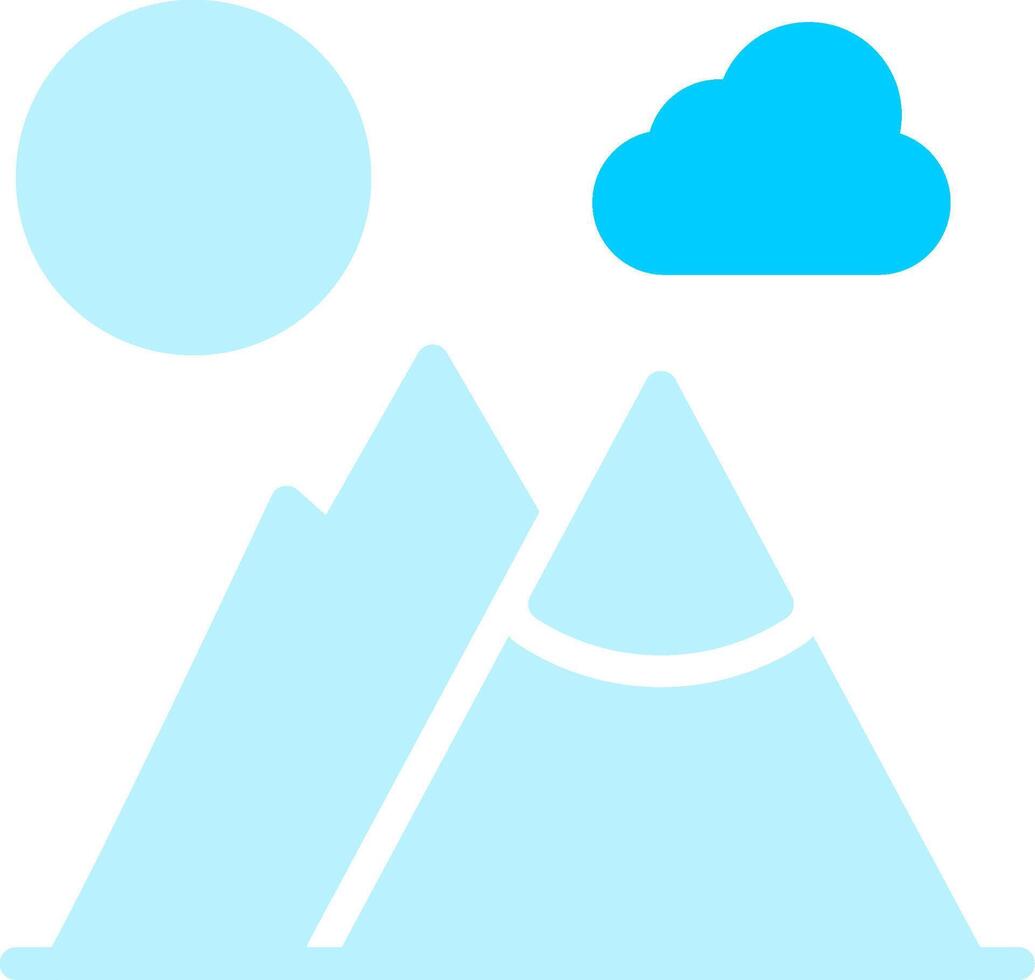 Mountains Landscape Creative Icon Design vector