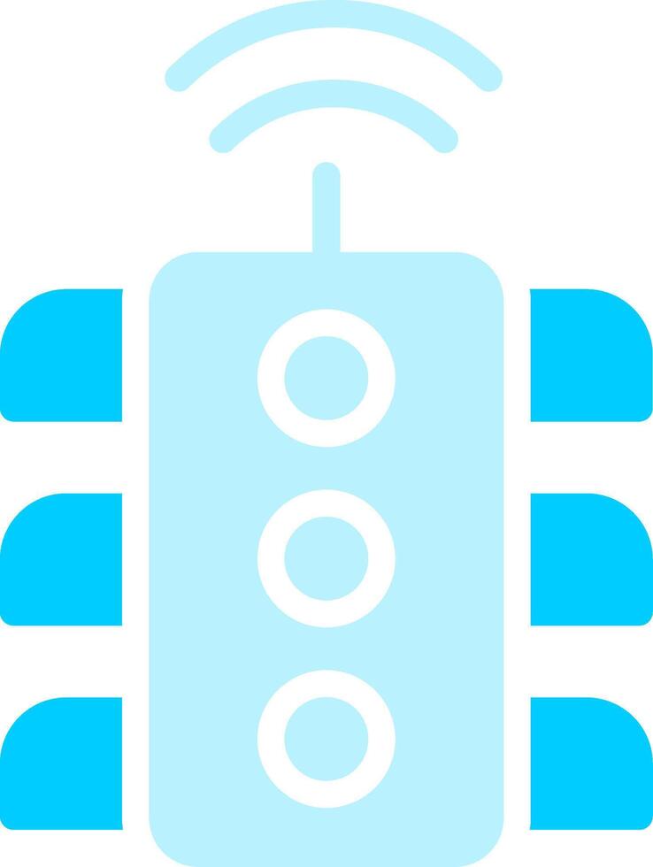 Smart Traffic Light Creative Icon Design vector