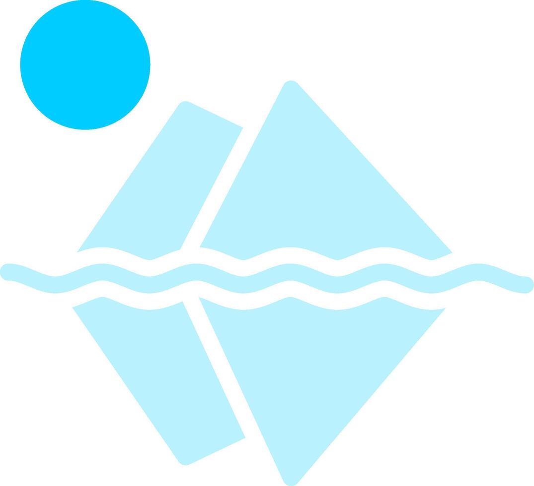 iceberg paisaje creativo icono diseño vector