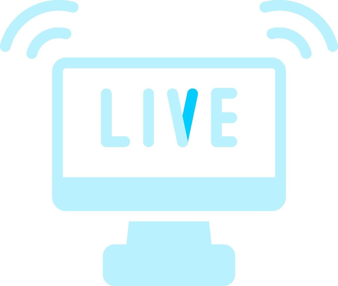 Live Streaming Creative Icon Design vector