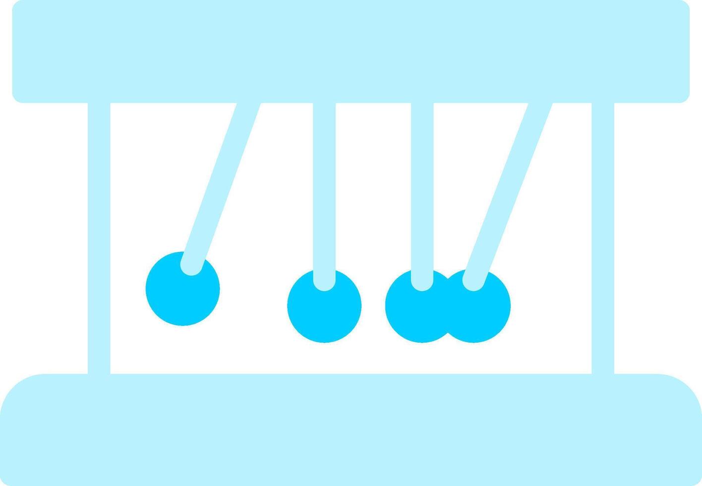 Newton Cradle Creative Icon Design vector