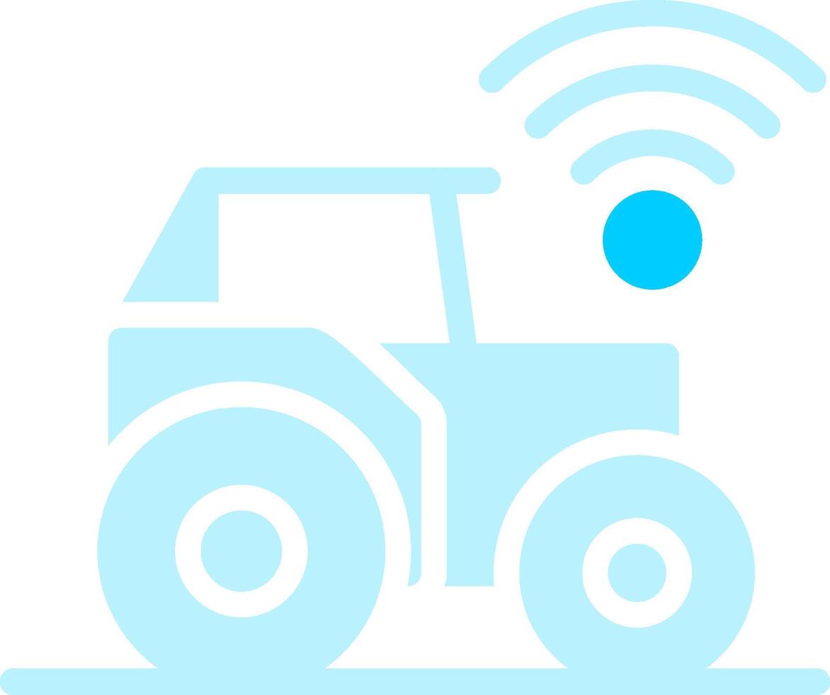 Smart Tractor Creative Icon Design vector