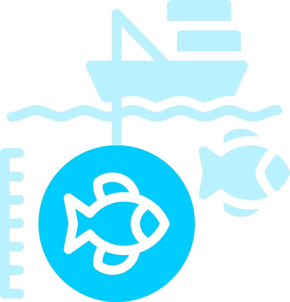 Deep Sea Fishing Creative Icon Design vector