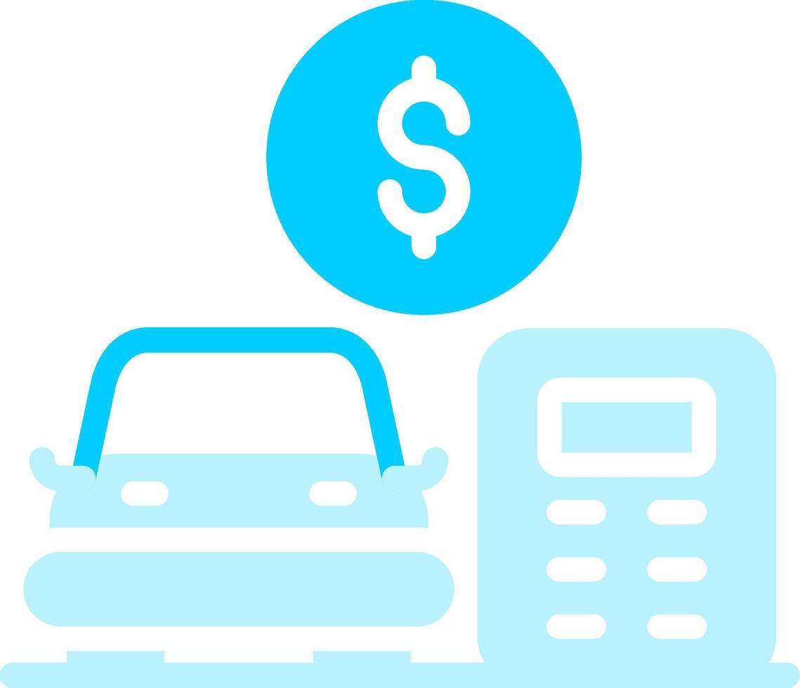 Car Loan Calculator Creative Icon Design vector