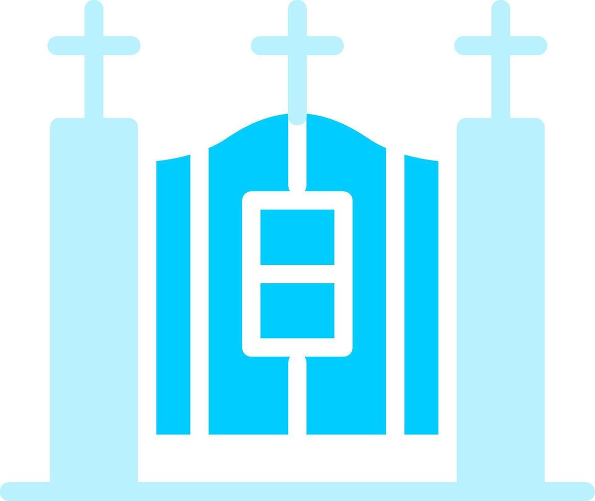 Cemetery Gate Creative Icon Design vector
