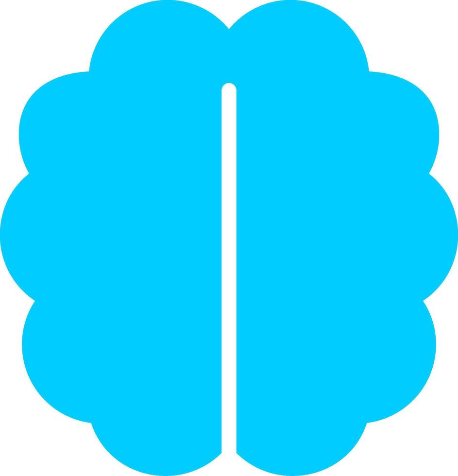Human Brain Creative Icon Design vector