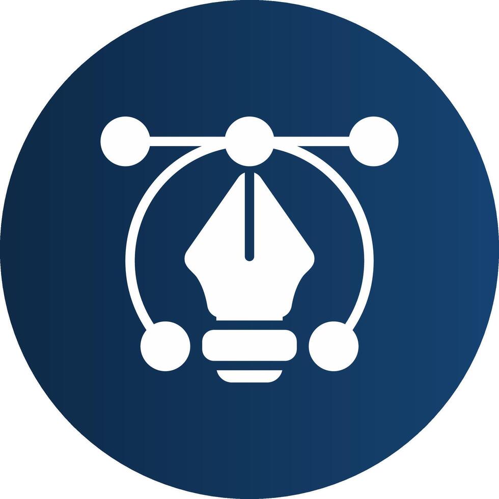 Glyph  blue Circle  Gradient vector