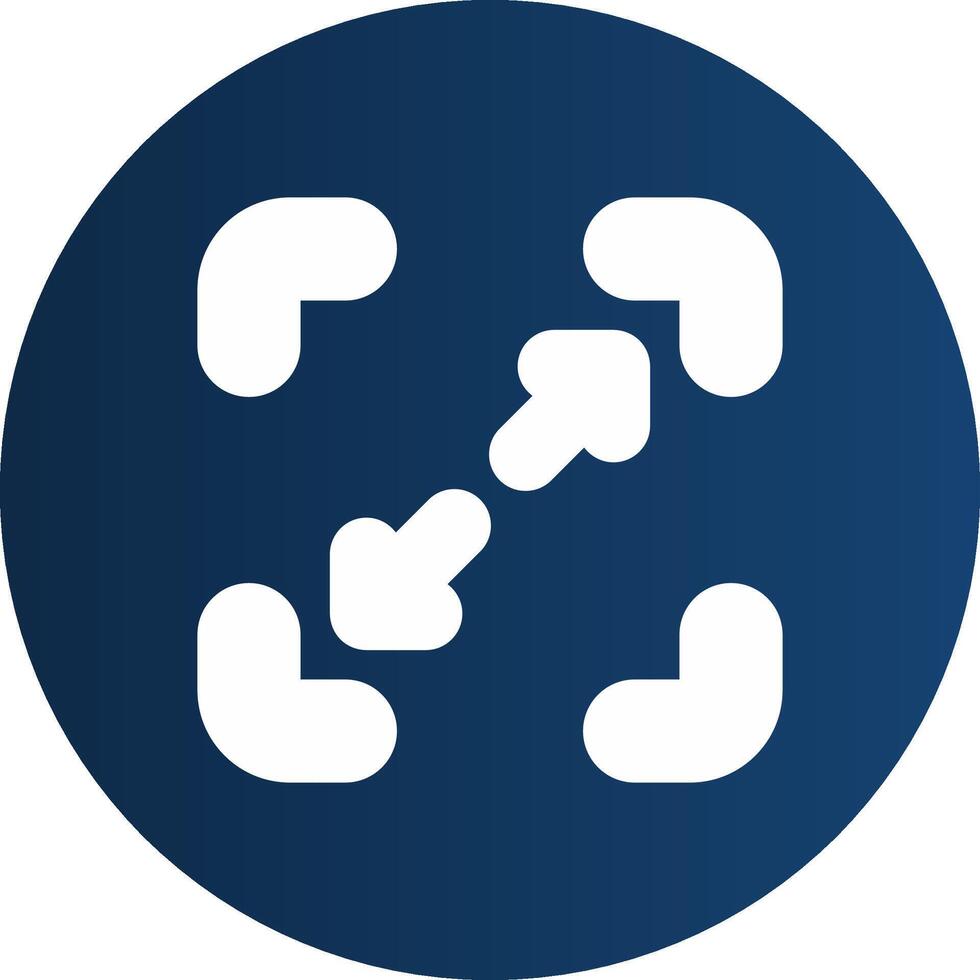 Glyph  blue Circle  Gradient vector