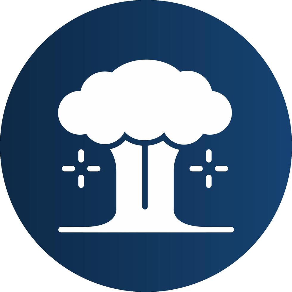 Nuclear Explosion Creative Icon Design vector