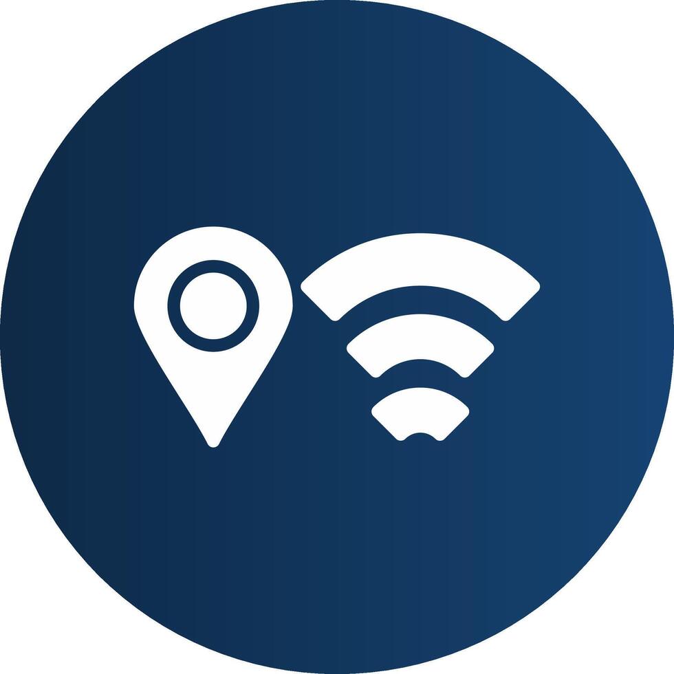 Glyph  blue Circle  Gradient vector