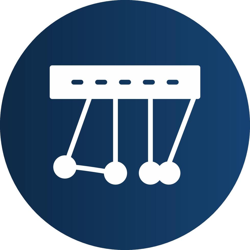 Newton Cradle Creative Icon Design vector