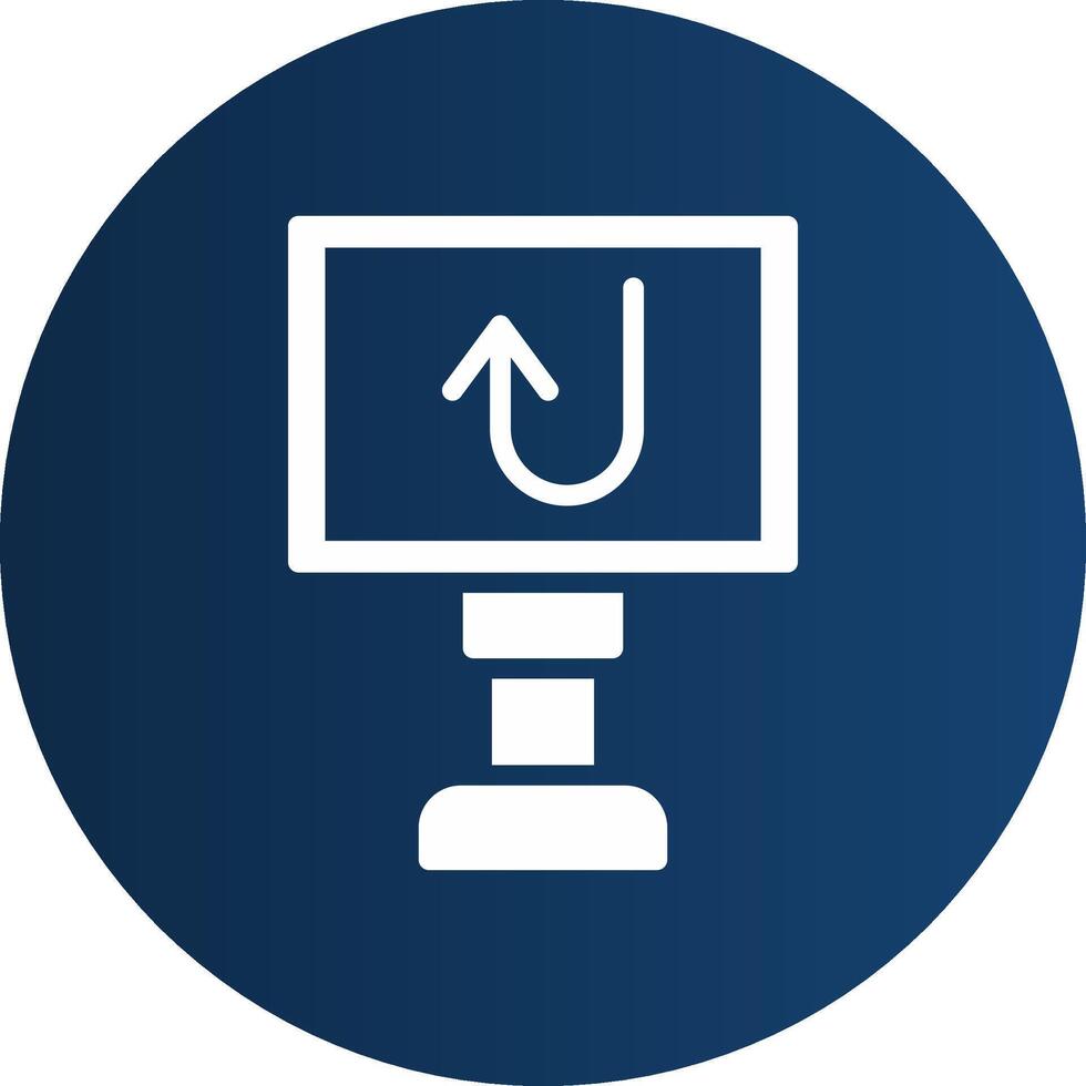 U Turn Creative Icon Design vector