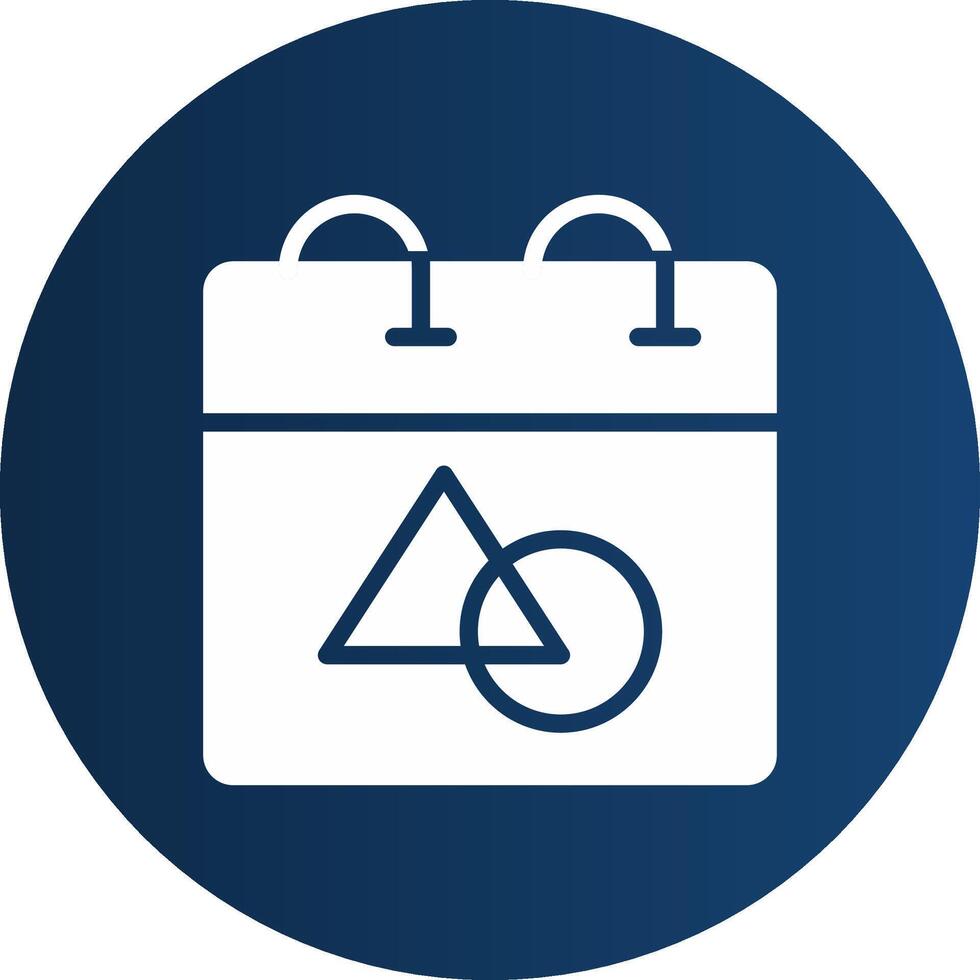 Glyph  blue Circle  Gradient vector