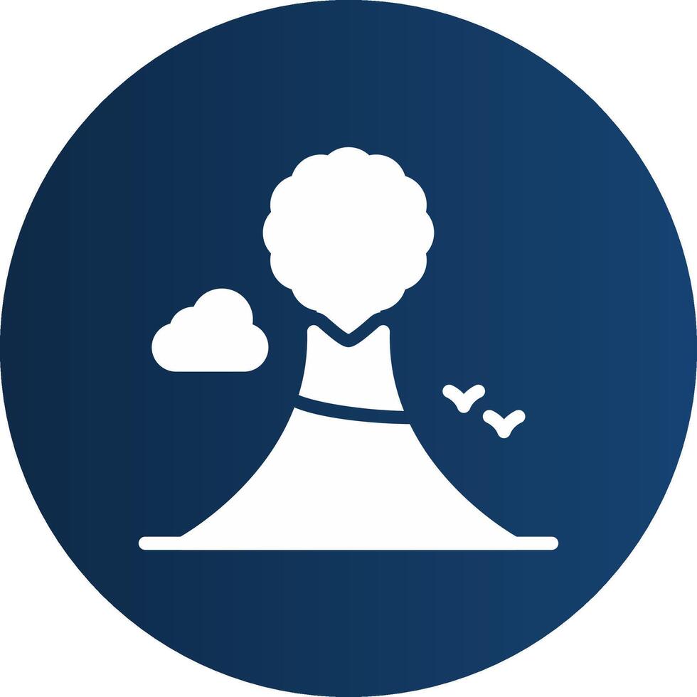 Volcano Landscape Creative Icon Design vector