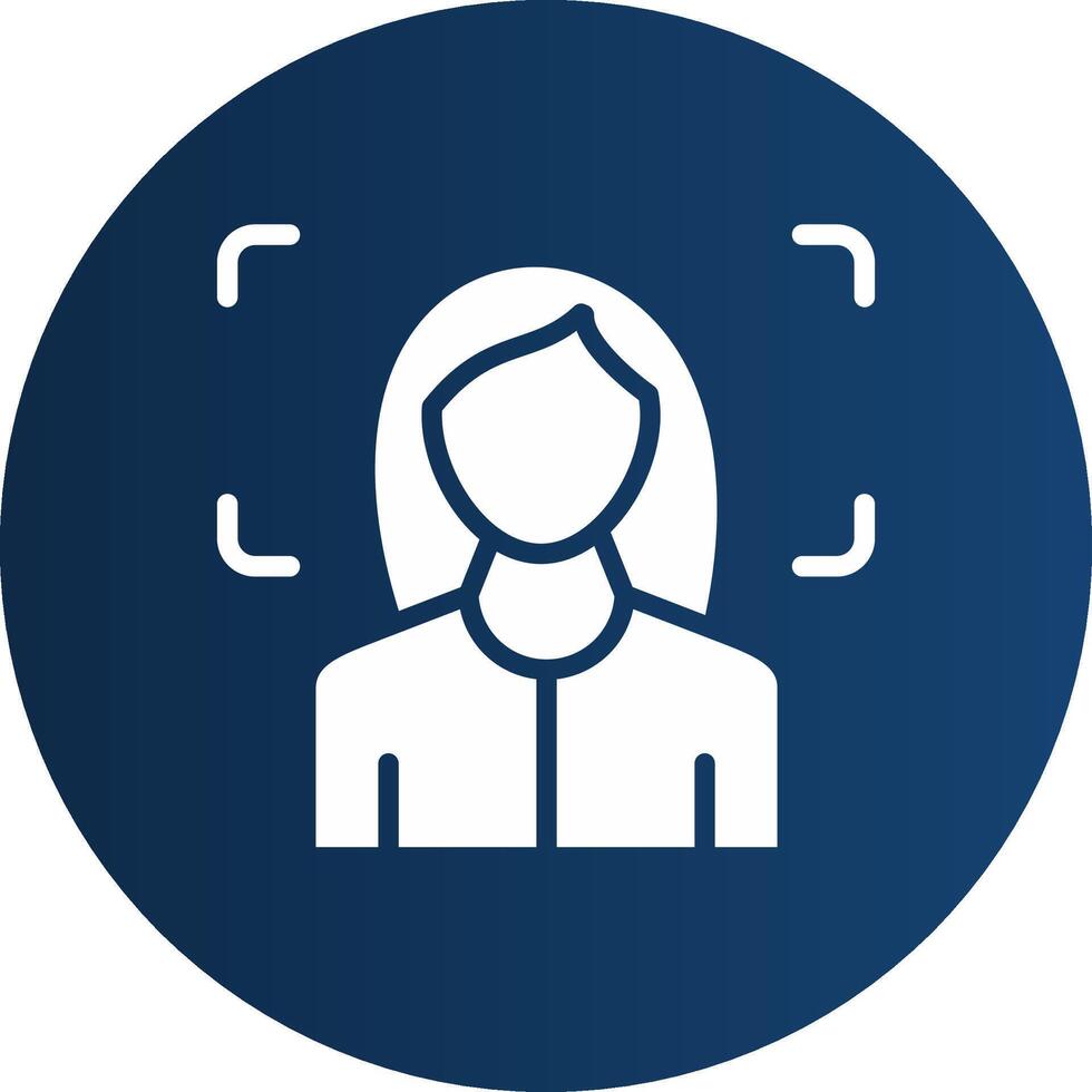 Facial Recognition Creative Icon Design vector