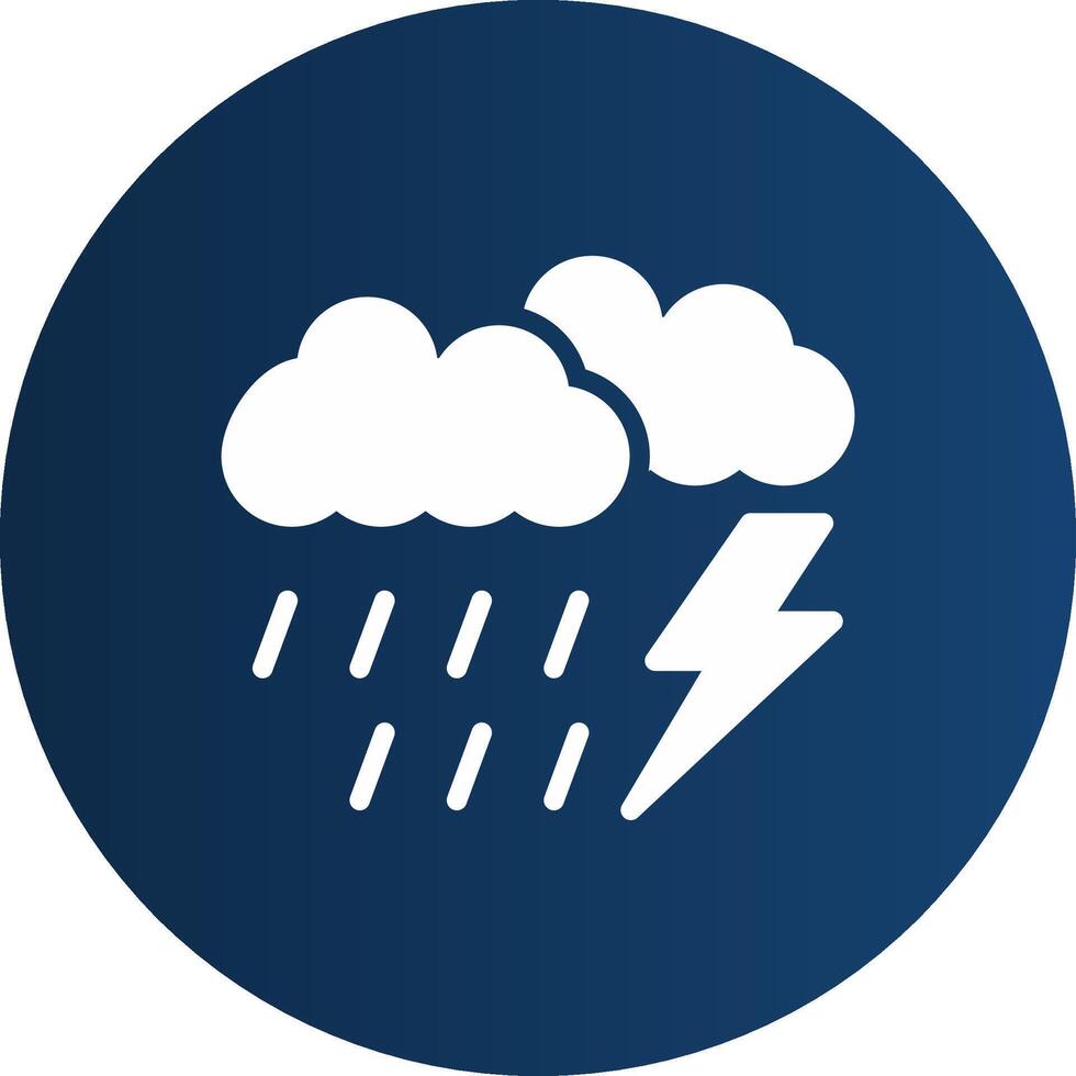 Thunderstorm Creative Icon Design vector