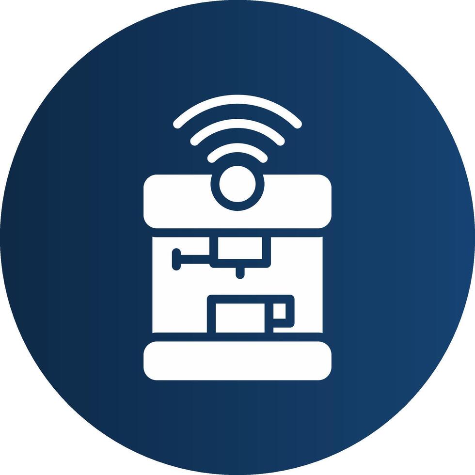 Smart Coffee Machine Creative Icon Design vector