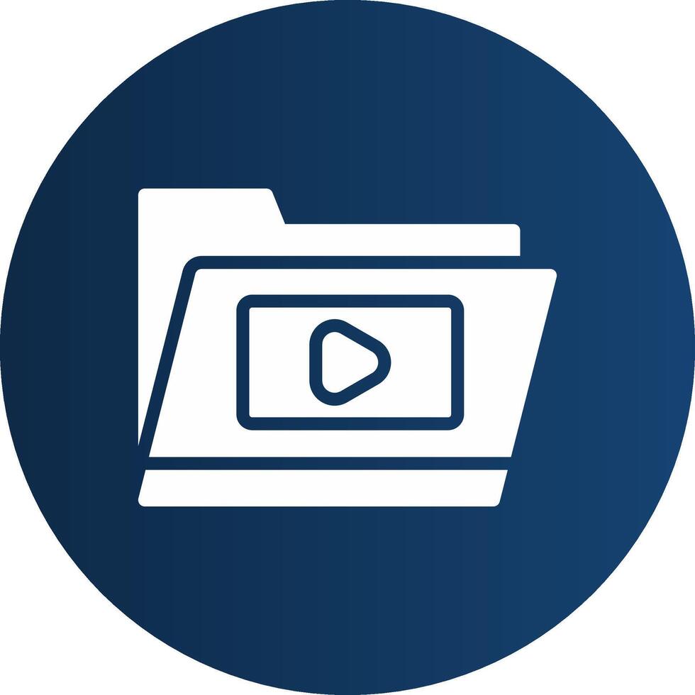 Video Folder Creative Icon Design vector