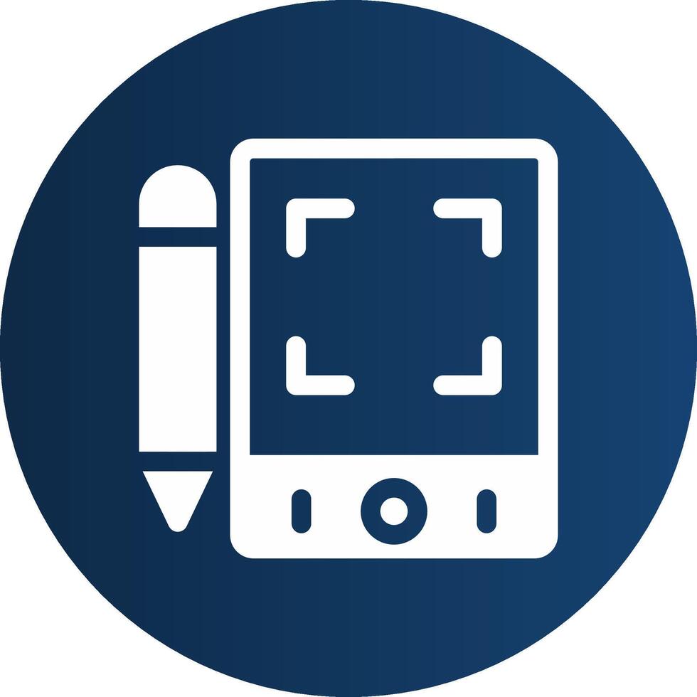 Glyph  blue Circle  Gradient vector