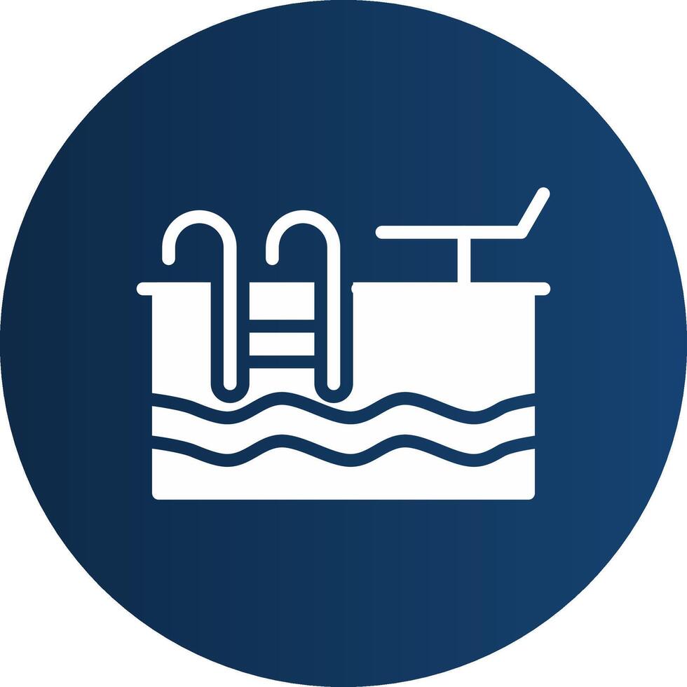 Swimming Pool Creative Icon Design vector