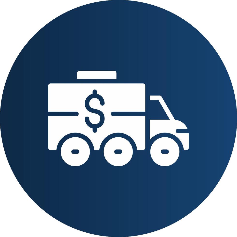 Bank Truck Creative Icon Design vector