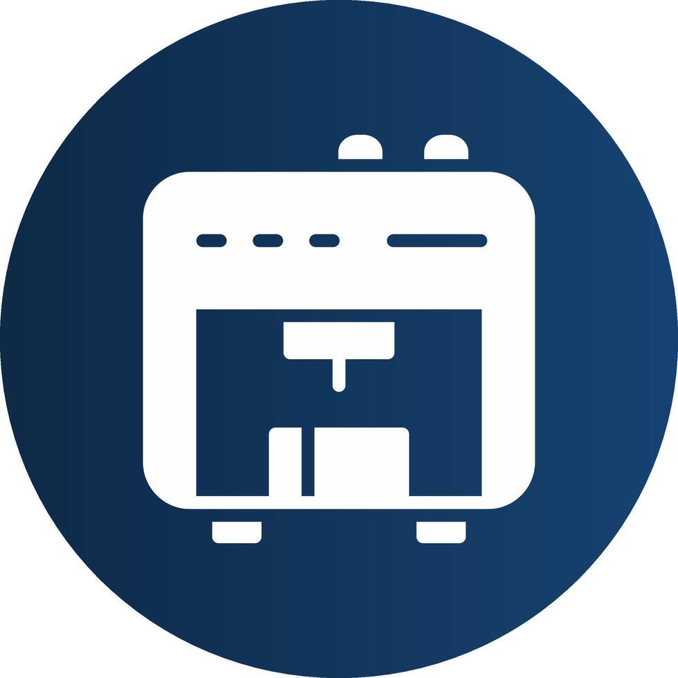 3D Printer Creative Icon Design vector