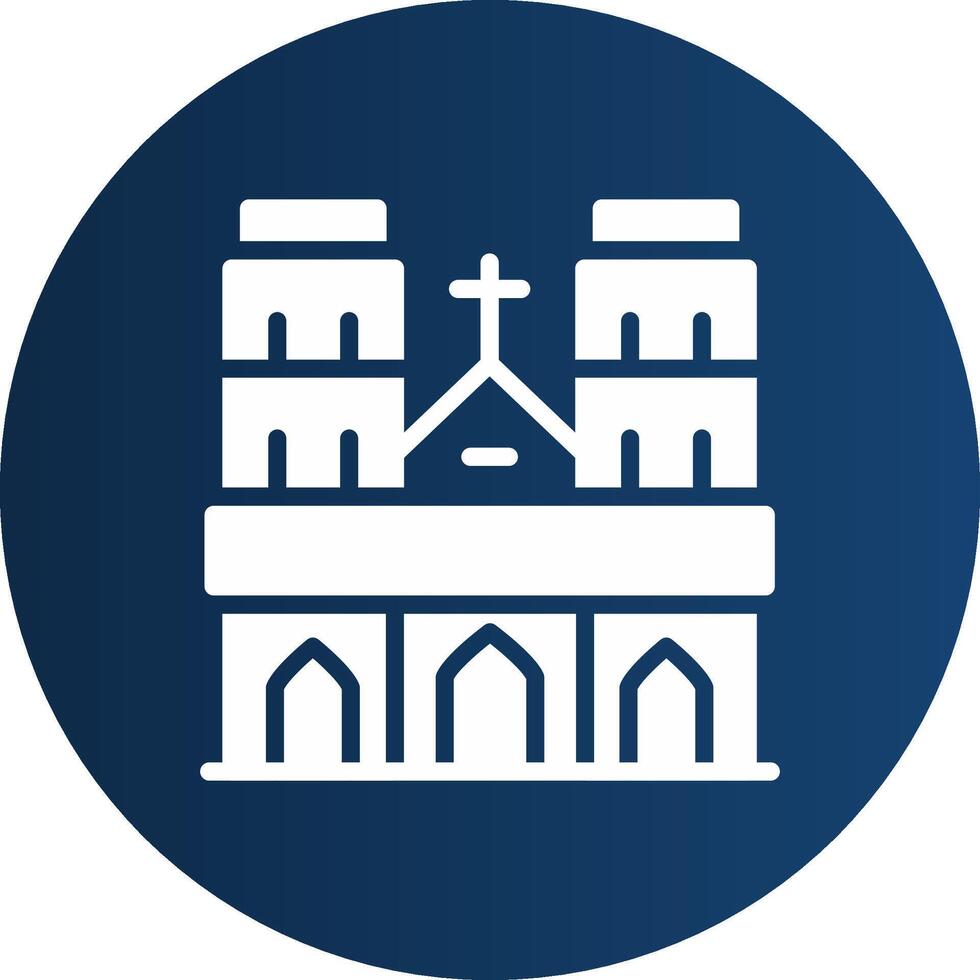 Notre Dame Creative Icon Design vector