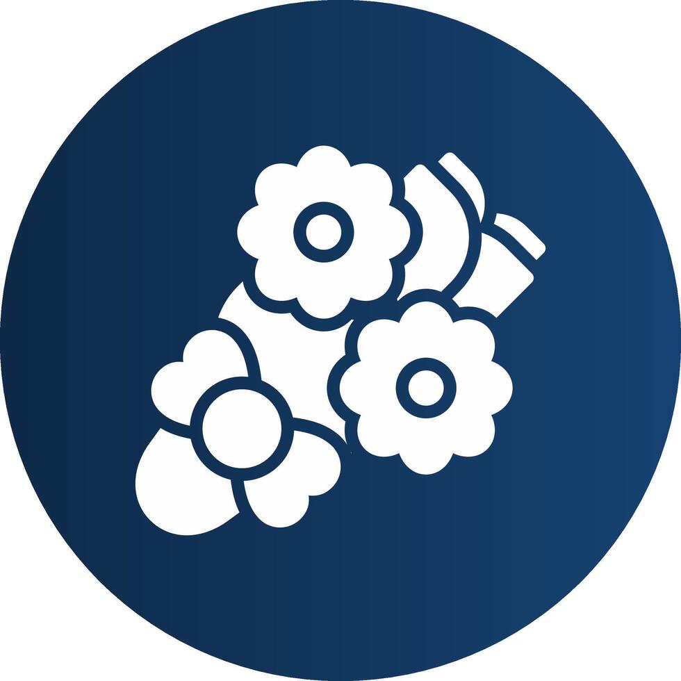 Flower Bouquet Creative Icon Design vector