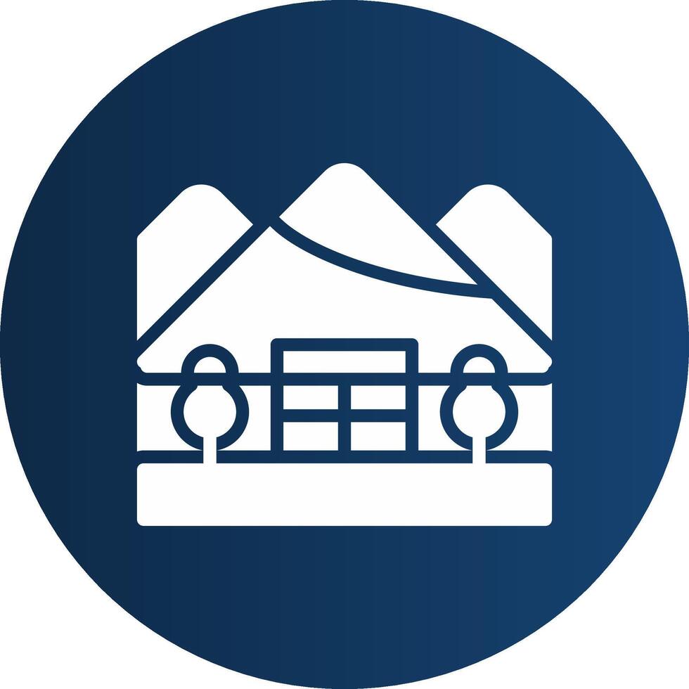 Igloo Landscape Creative Icon Design vector