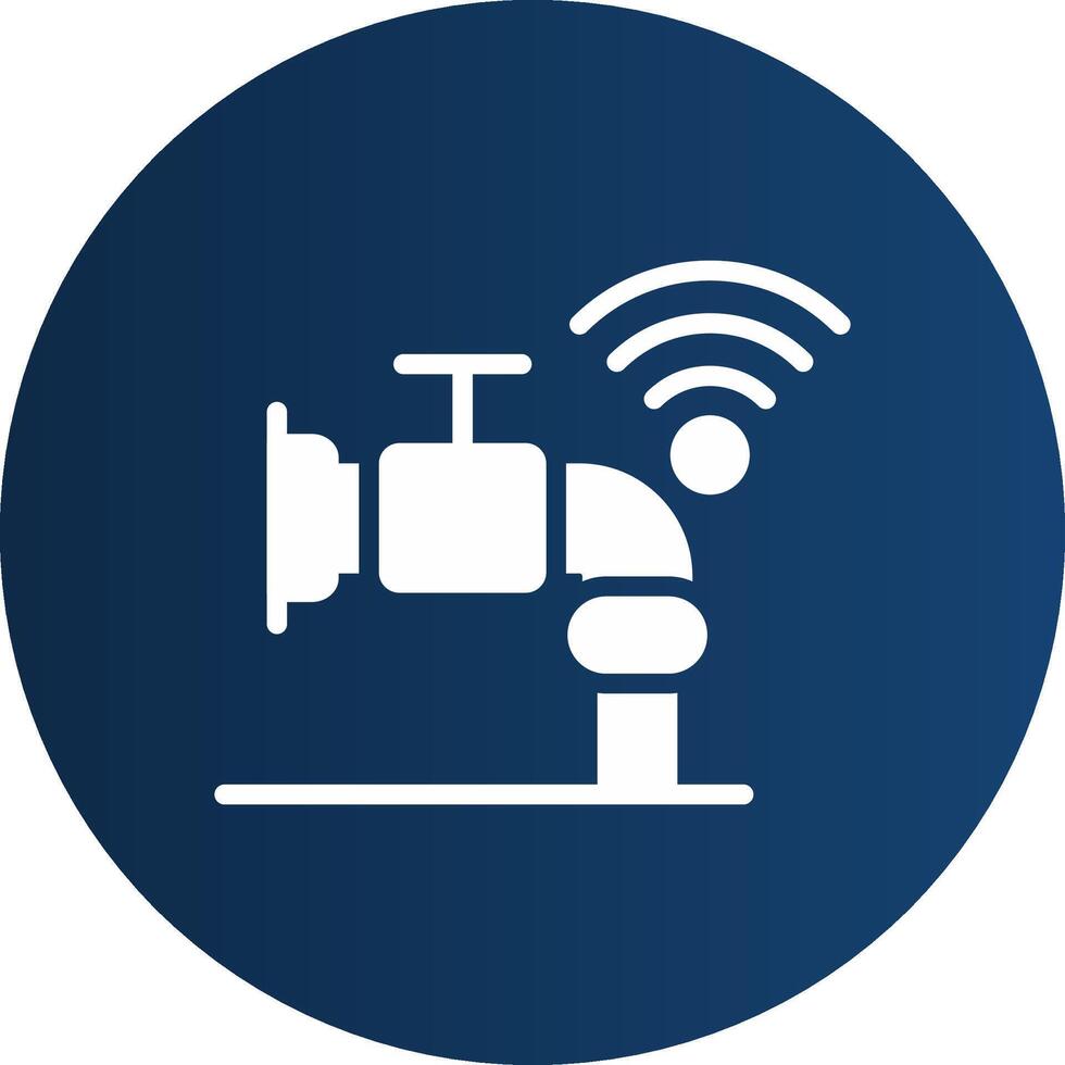 Smart Water Sensor Creative Icon Design vector