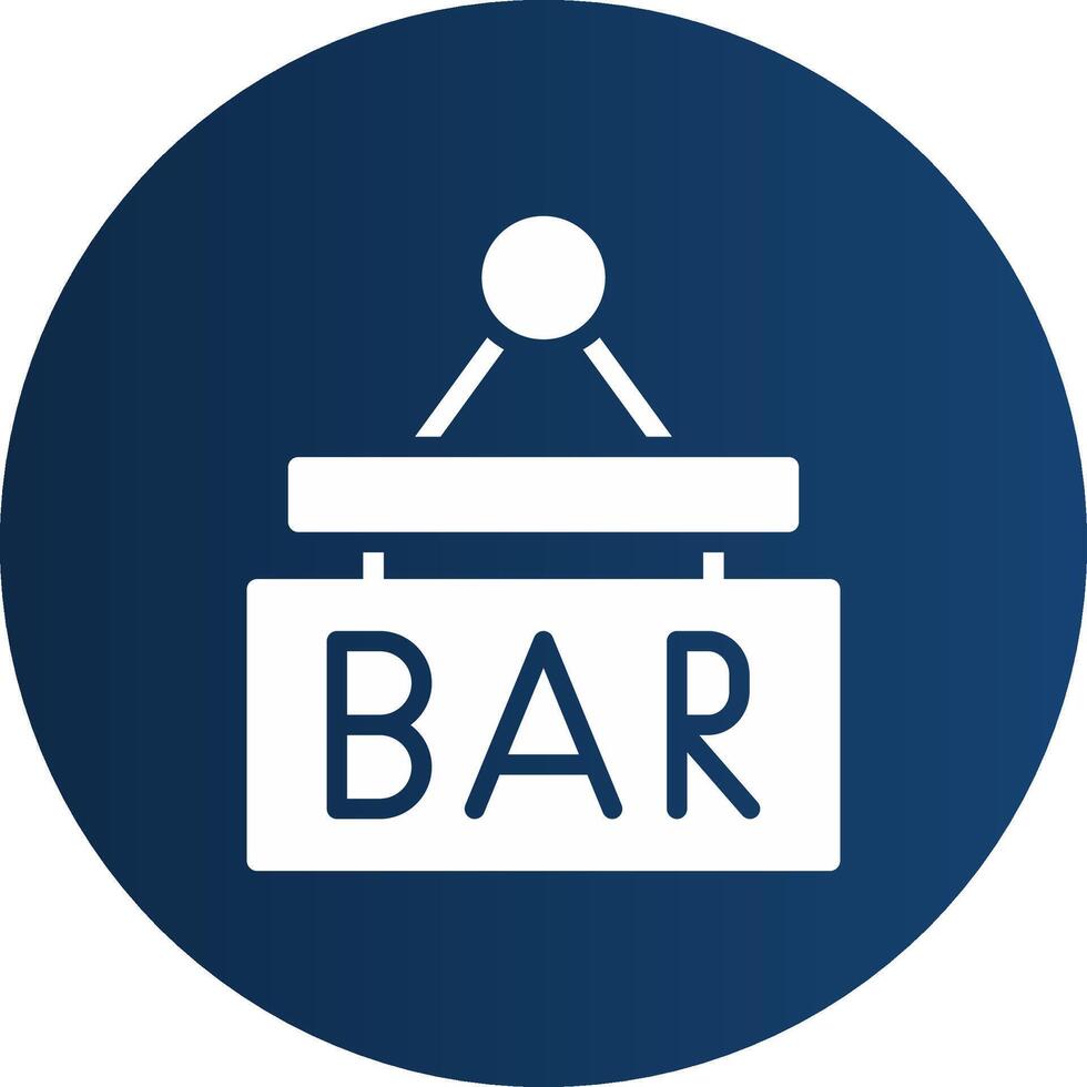 Bar Sign Board Creative Icon Design vector