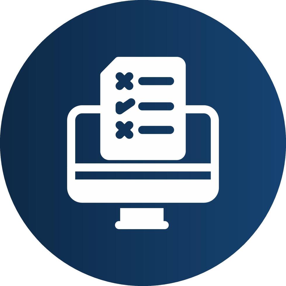 Online Exam Creative Icon Design vector