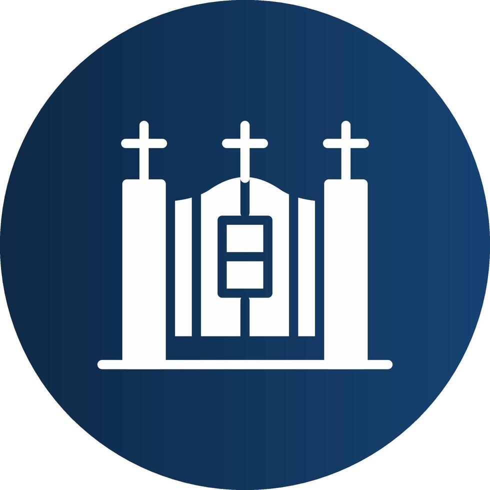 Cemetery Gate Creative Icon Design vector