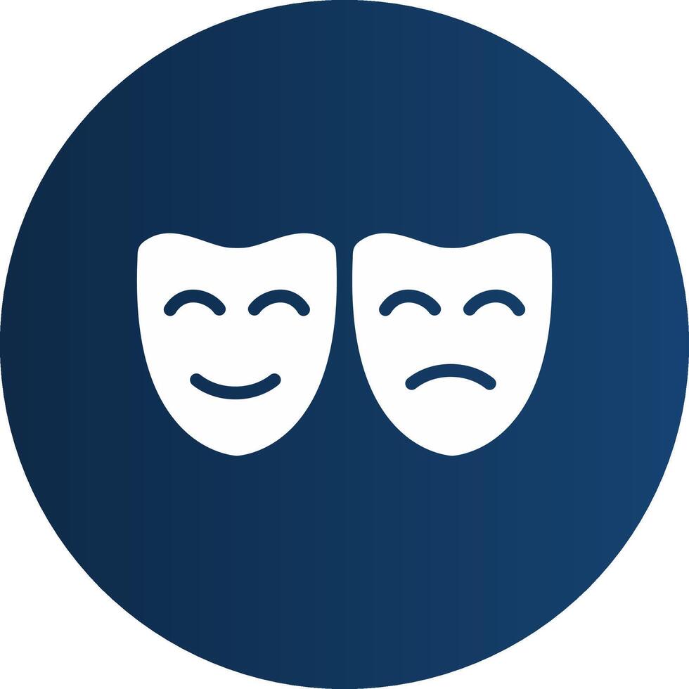 Theater Masks Creative Icon Design vector