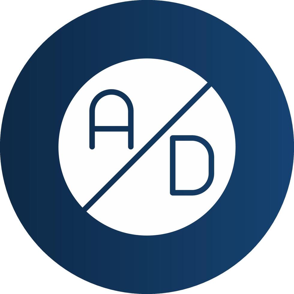 Ad Blocker Creative Icon Design vector