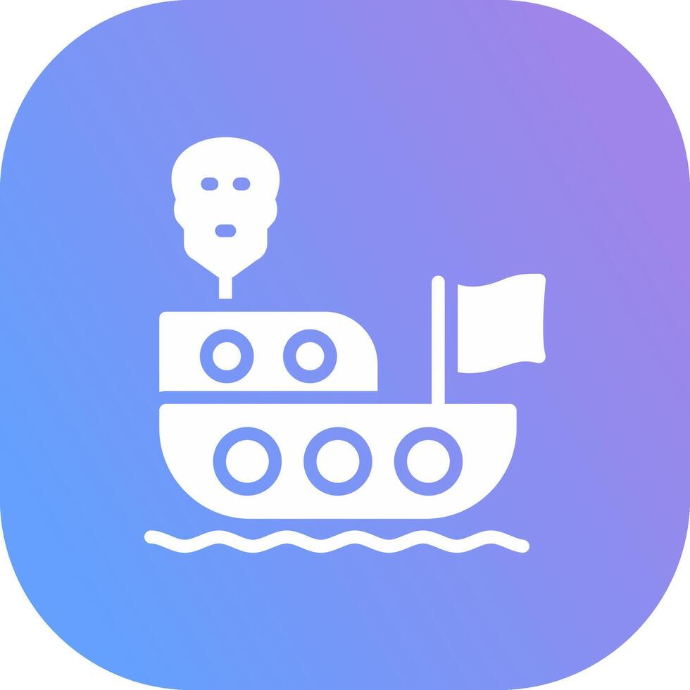 Pirates Ship Creative Icon Design vector