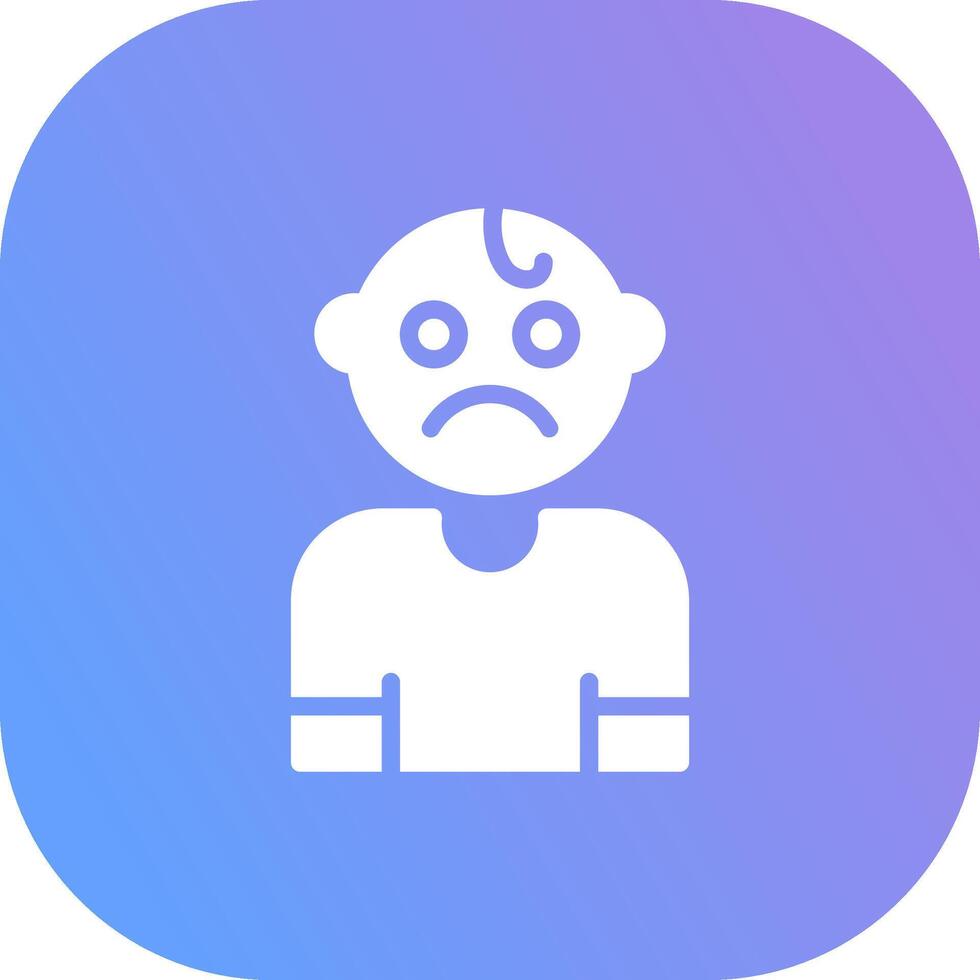 Sad Baby Creative Icon Design vector