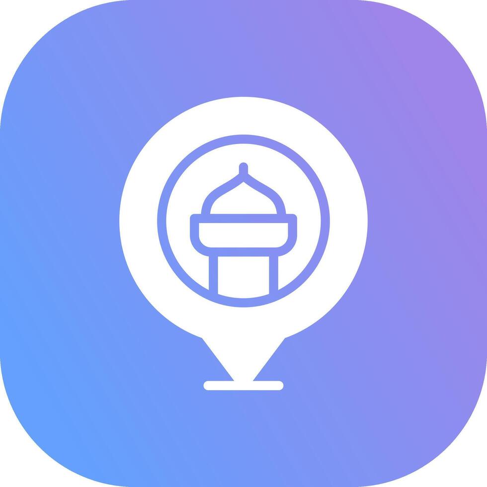 Mosque Pin Creative Icon Design vector