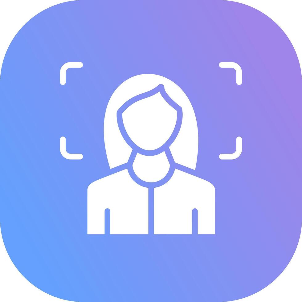 Facial Recognition Creative Icon Design vector